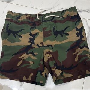 Polo by Ralph Lauren Kids Camo Swim Shorts - Green and Brown
